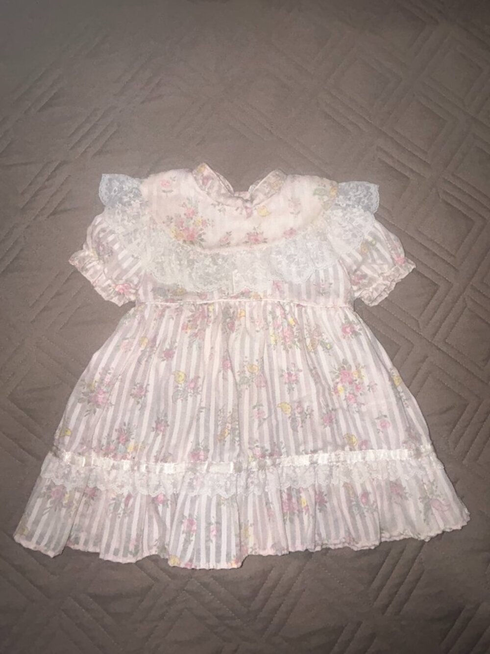 Vintage Toddletime JCPenney 80's Baby Girl Pink Dress Size 2 US Made